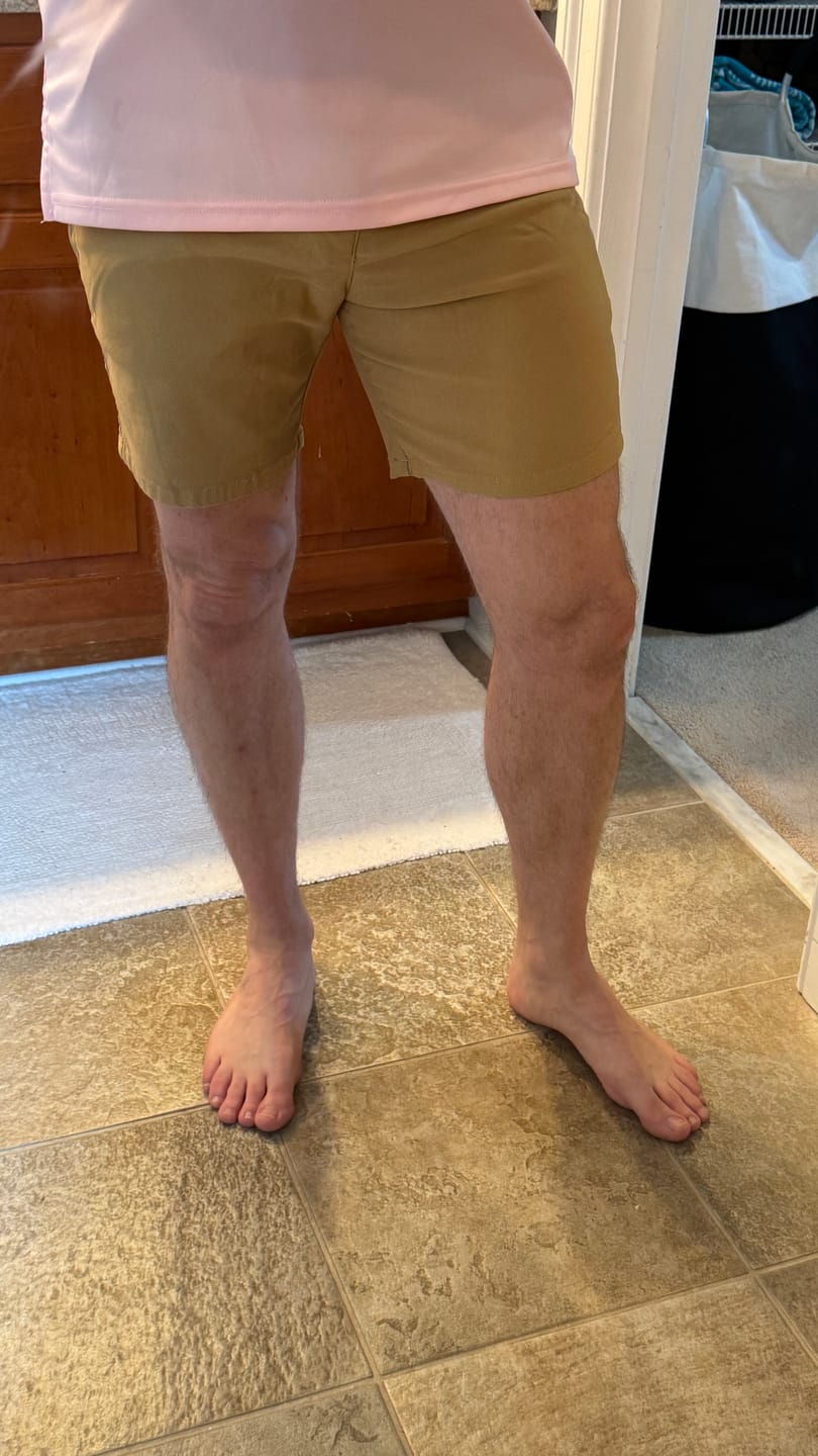 Customer photo review of Ultra-Stretch 7" Chino Shorts - Beige