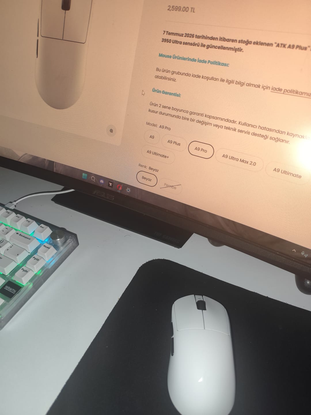Customer photo review of ATK Dragonfly A9 Wireless Mouse