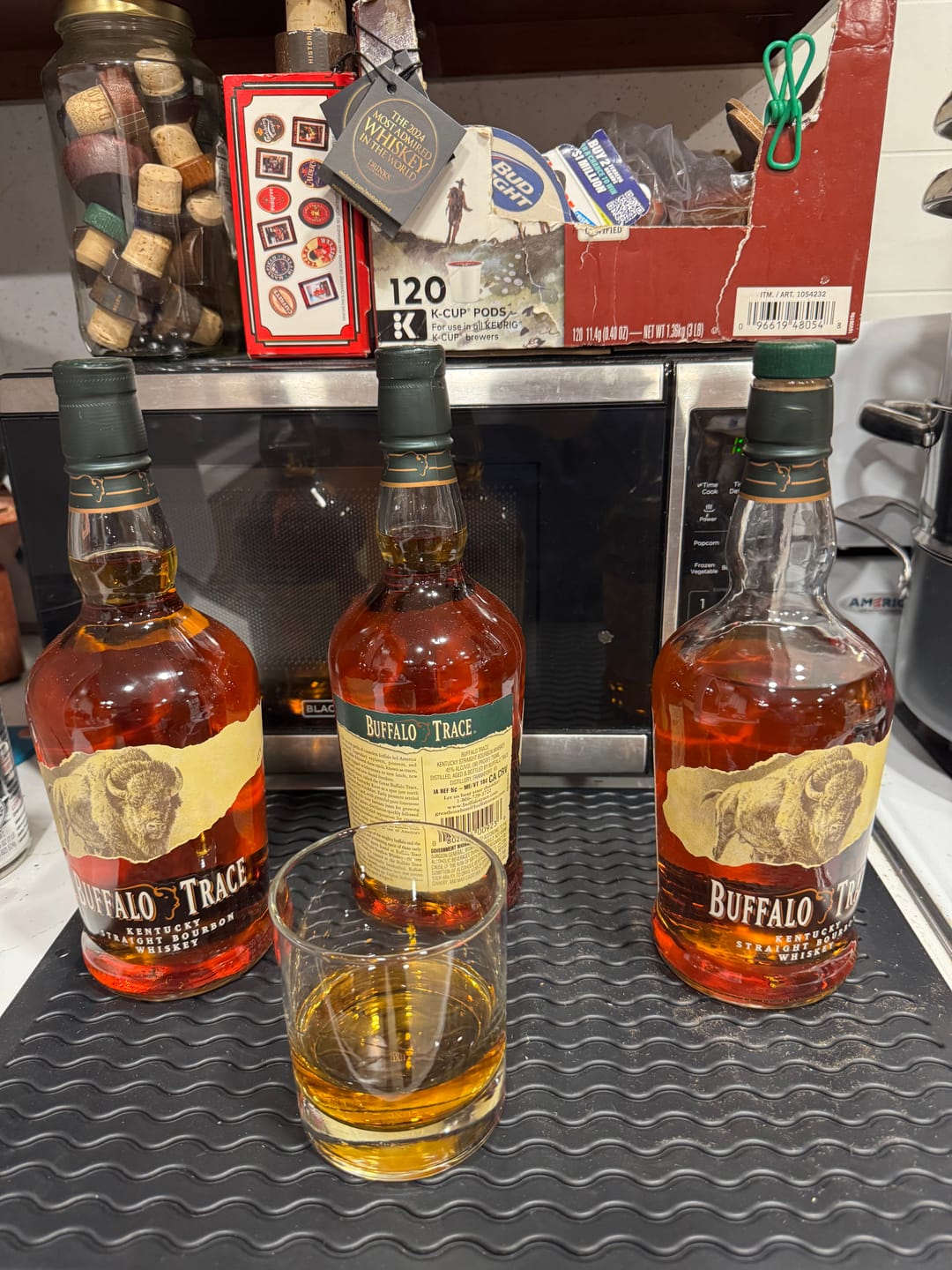 Customer photo review of Buffalo Trace Bourbon Whiskey 3 Pack