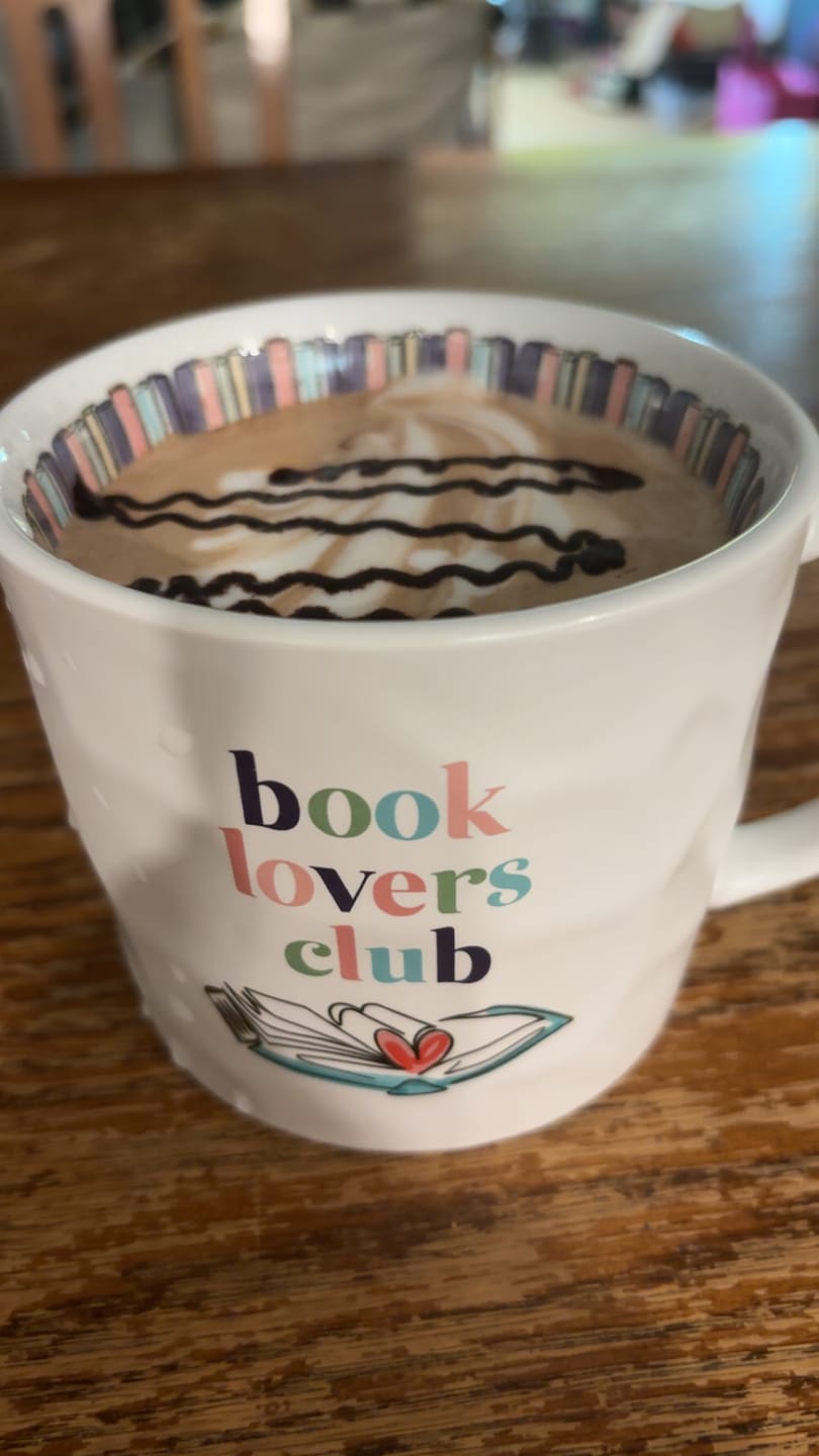 Customer photo review of Book Lovers Club 16oz Ceramic Mug