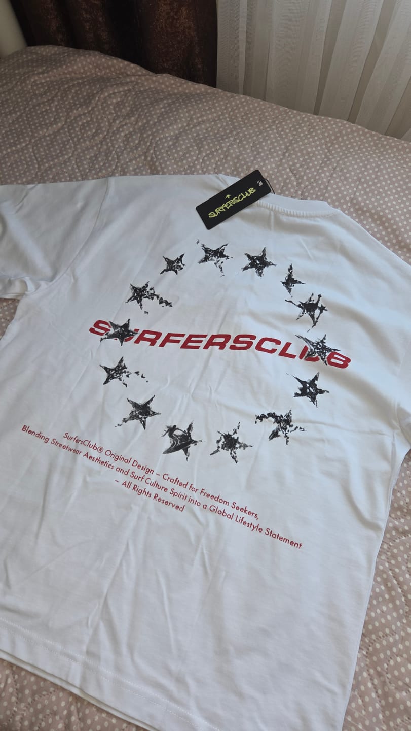 Customer photo review of Cosmic Rider — Oversized Tee