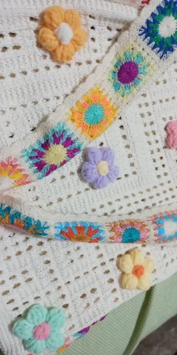 Customer photo review of Bolso artesanal crochet