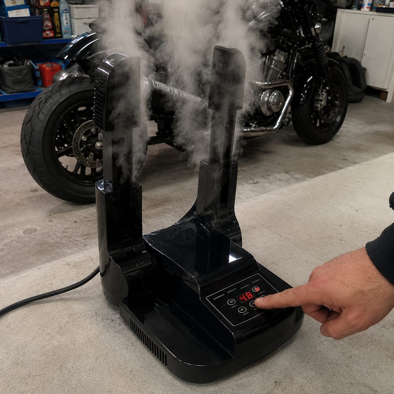 Customer photo review of Helmora - Helmet Care Machine