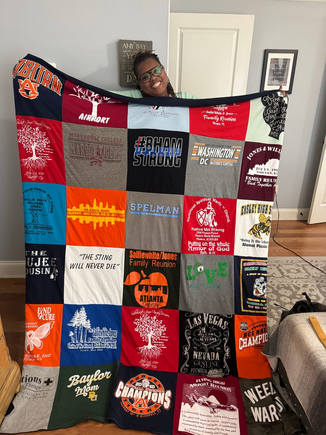 Customer photo review of Project Repat T-Shirt Quilt