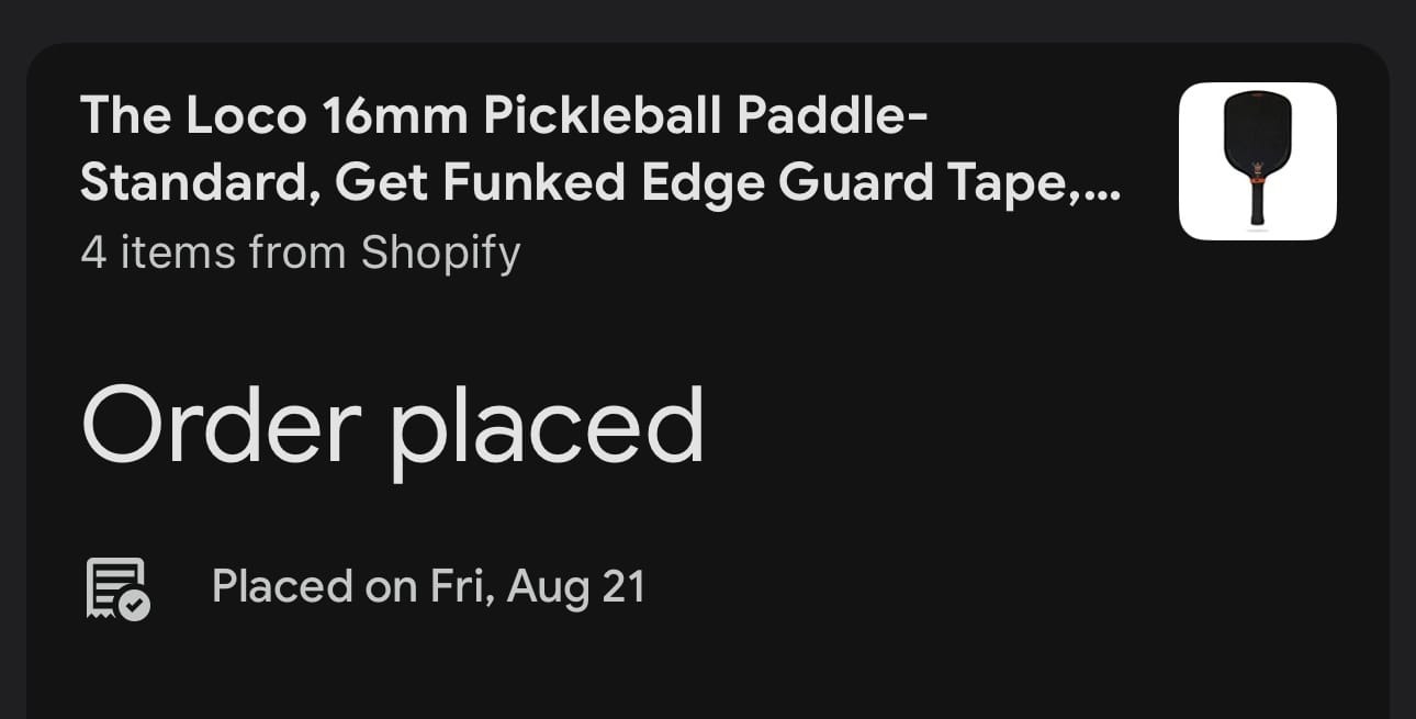 Customer photo review of The Loco 16mm Pickleball Paddle Standard