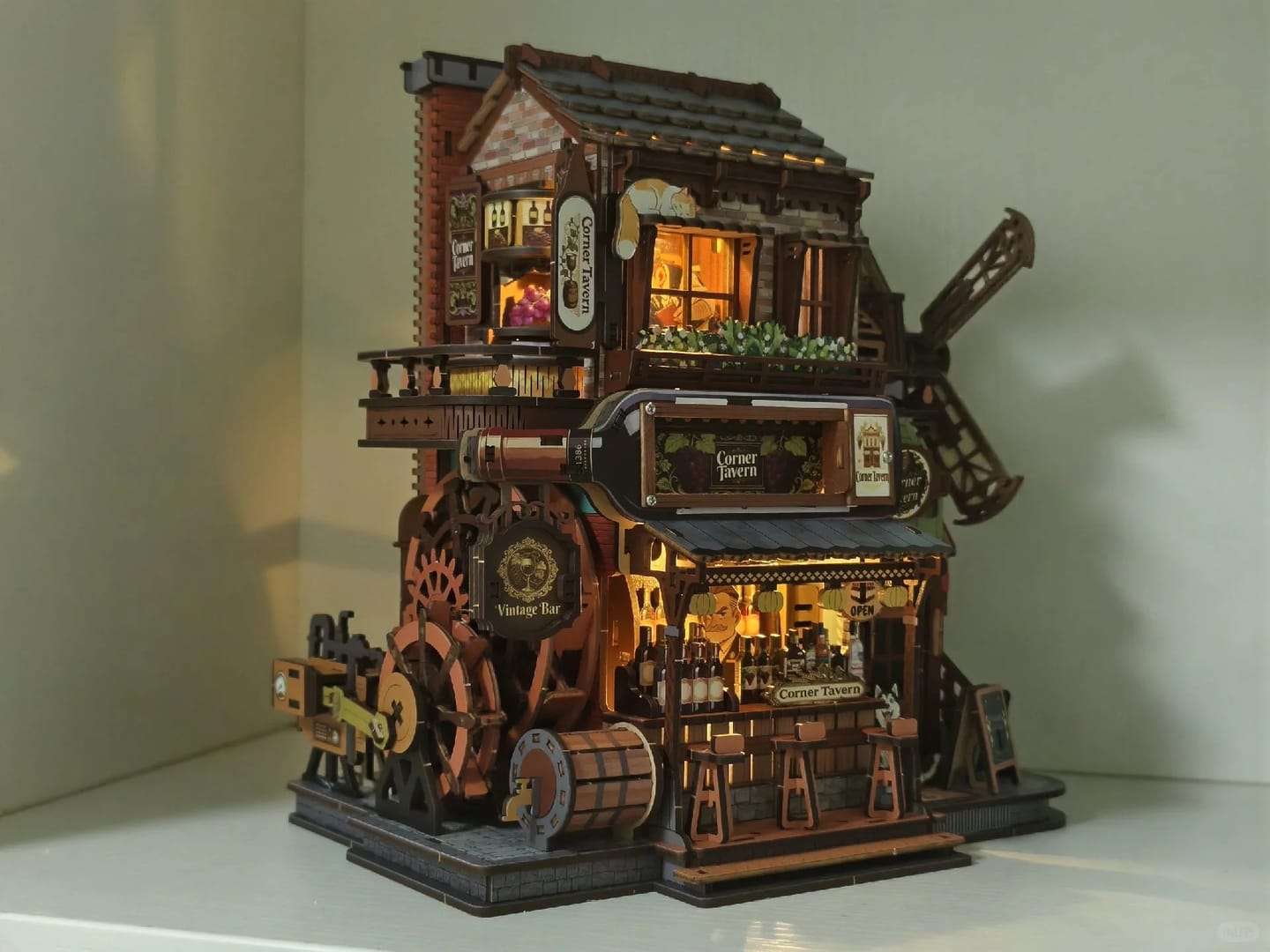 Customer photo review of Corner Tavern Mechanical 3D Wooden Puzzle
