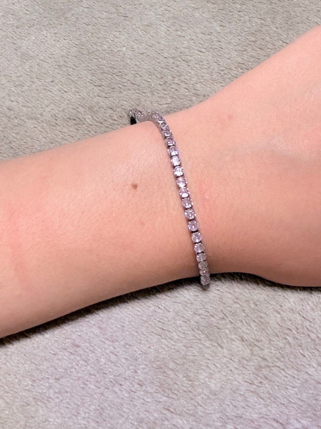 Customer photo review of Ava Silver Pink Bracelet