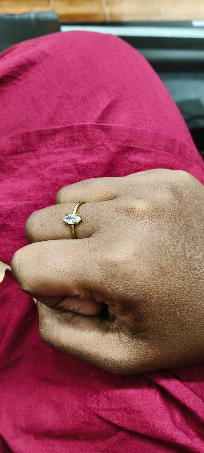 Customer photo review of Marquise Whisper Solitaire Ring