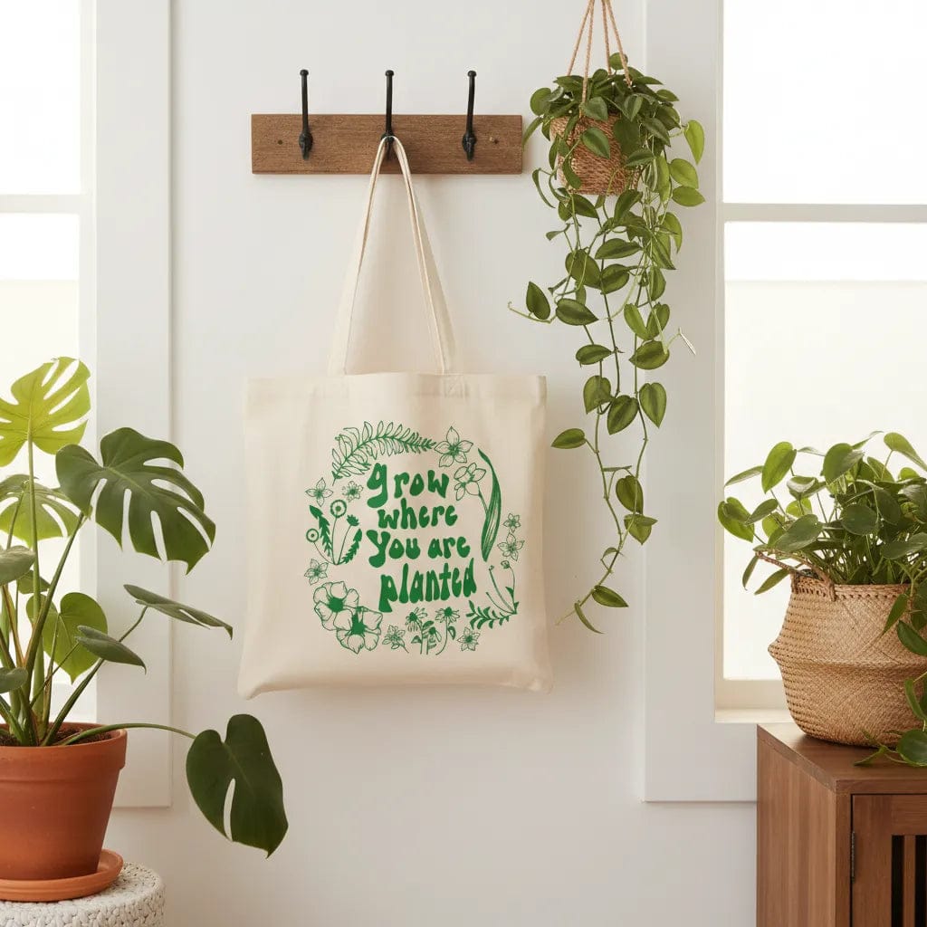 Customer photo review of Wrapzy Planted Canvas Tote Bag