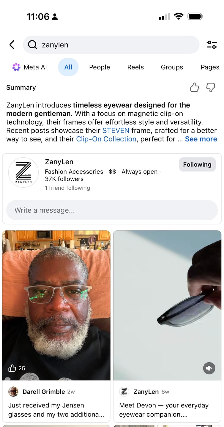 Customer photo review of Jensen | Titanium Magnetic Clip-on Eyeglasses Sunglasses | ZanyLen Best Sellers