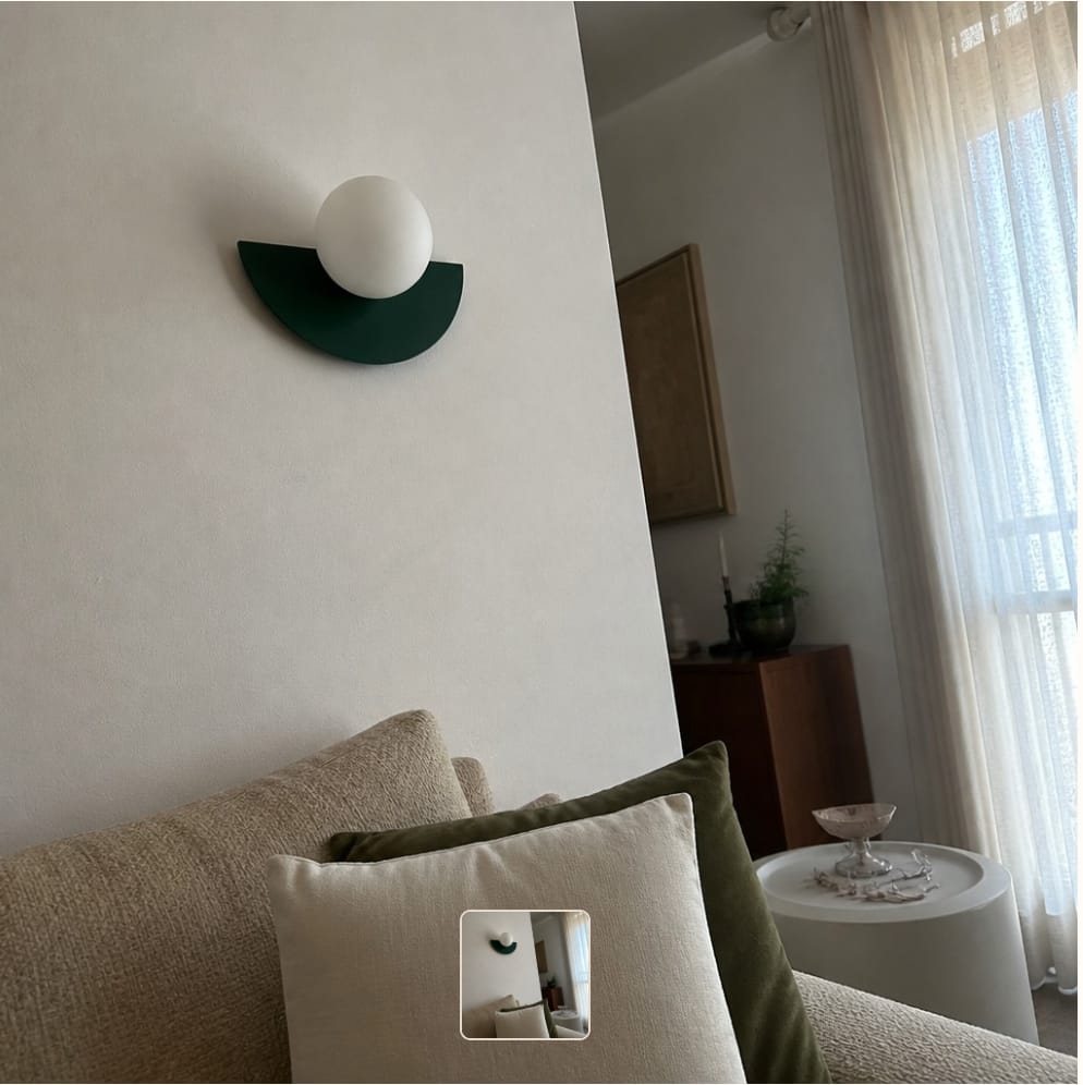 Customer photo review of Sol Aurora Half Moon Wall Light | Modern Backlit LED Crescent Sconce for Living Room