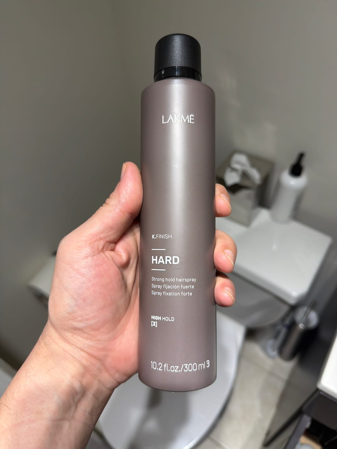 Customer photo review of Lakme K Finish Hard Strong Hold Hairspray 10.2oz