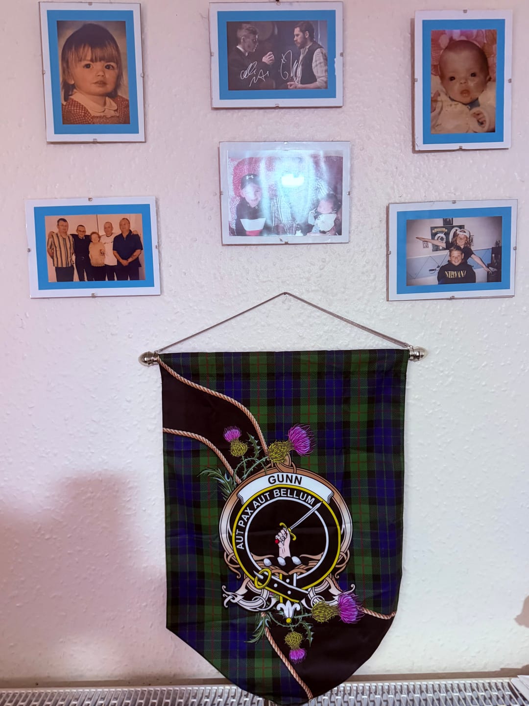 Customer photo review of Gunn Tartan Crest Gonfalon Scottish Thistle Spirit