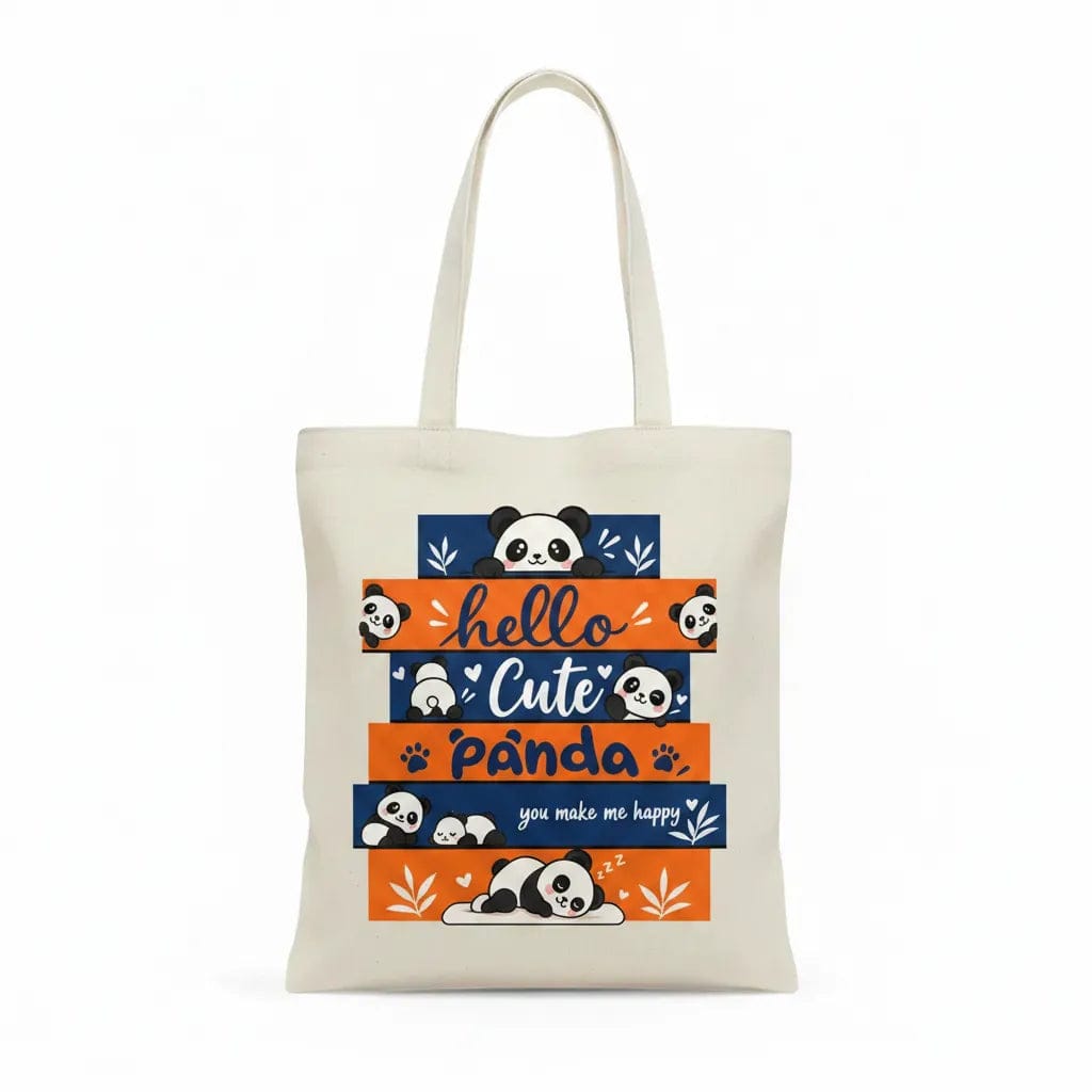 Customer photo review of Wrapzy Panda Canvas Tote Bag