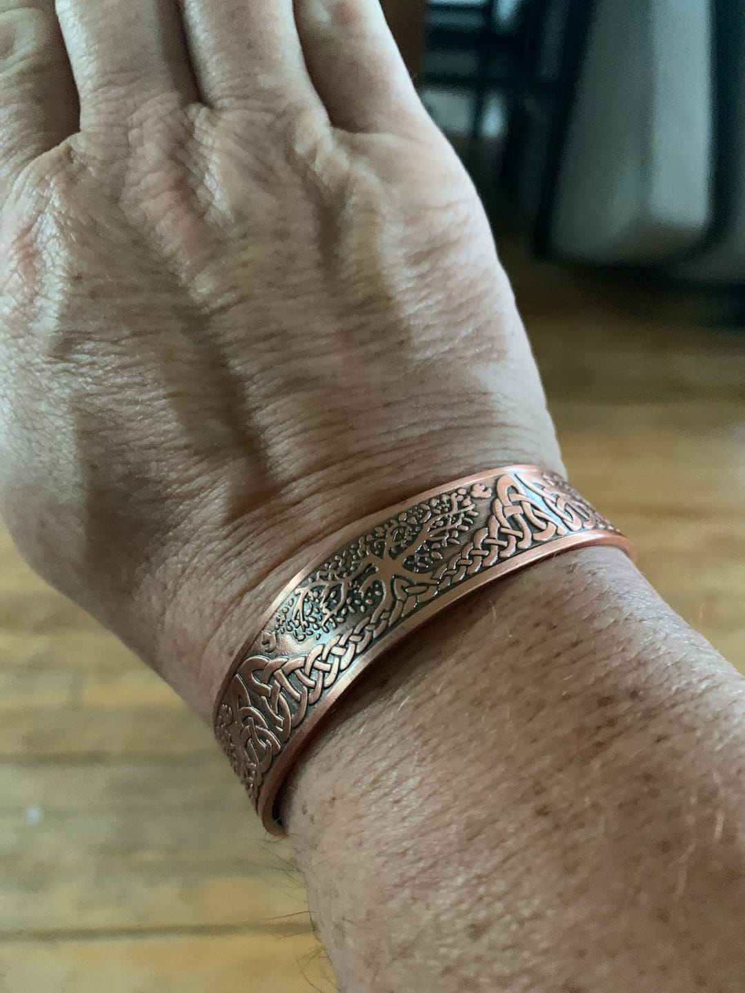 Customer photo review of Mens Adjustable Copper Magnetic Ring