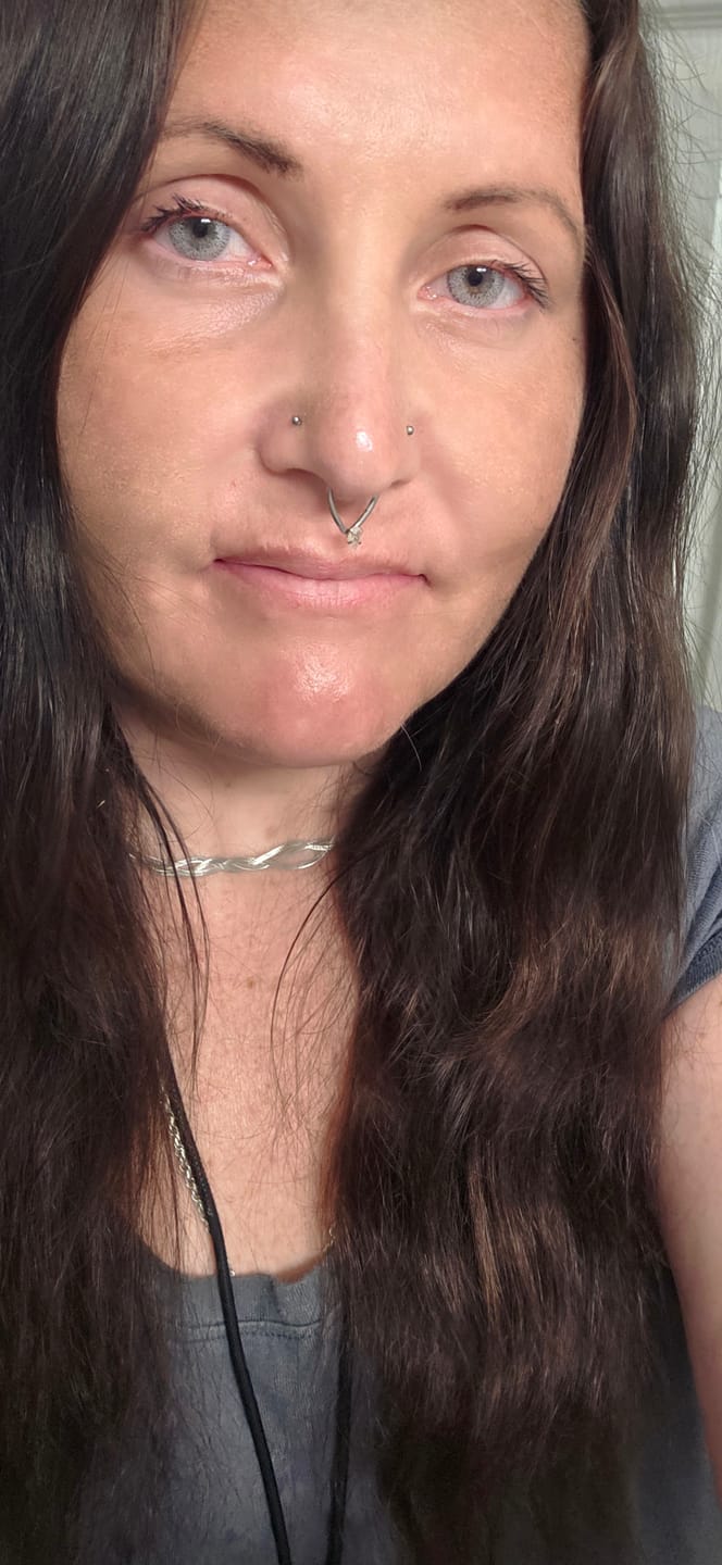 Customer photo review of Hidrocor Quartz Blue Gray Prescription Colored Contact Lenses