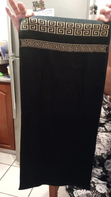 Customer photo review of Black Cotton Towel Set