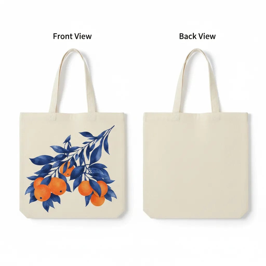 Customer photo review of Wrapzy Blue Citrus Tote Bag