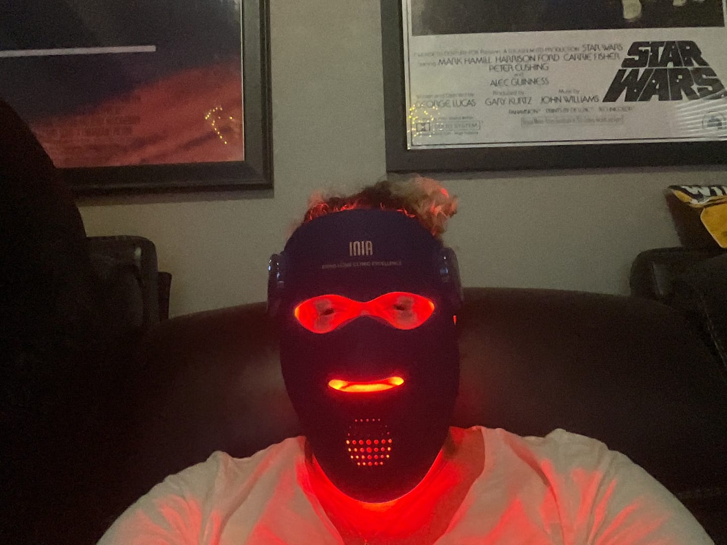 Customer photo review of INIA GLOW 4D 940nm Dual NIR Wireless LED Mask