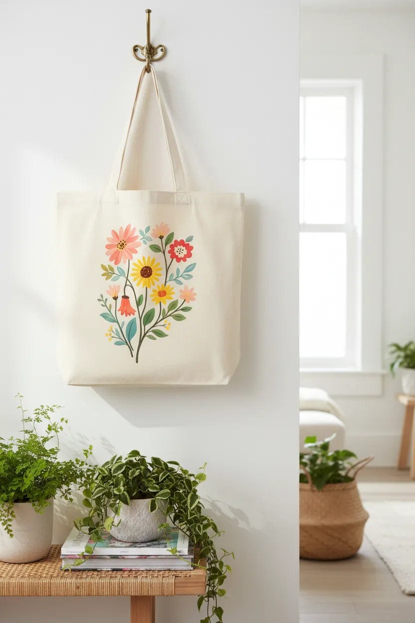 Customer photo review of Wrapzy Wildflower Bouquet Tote Bag