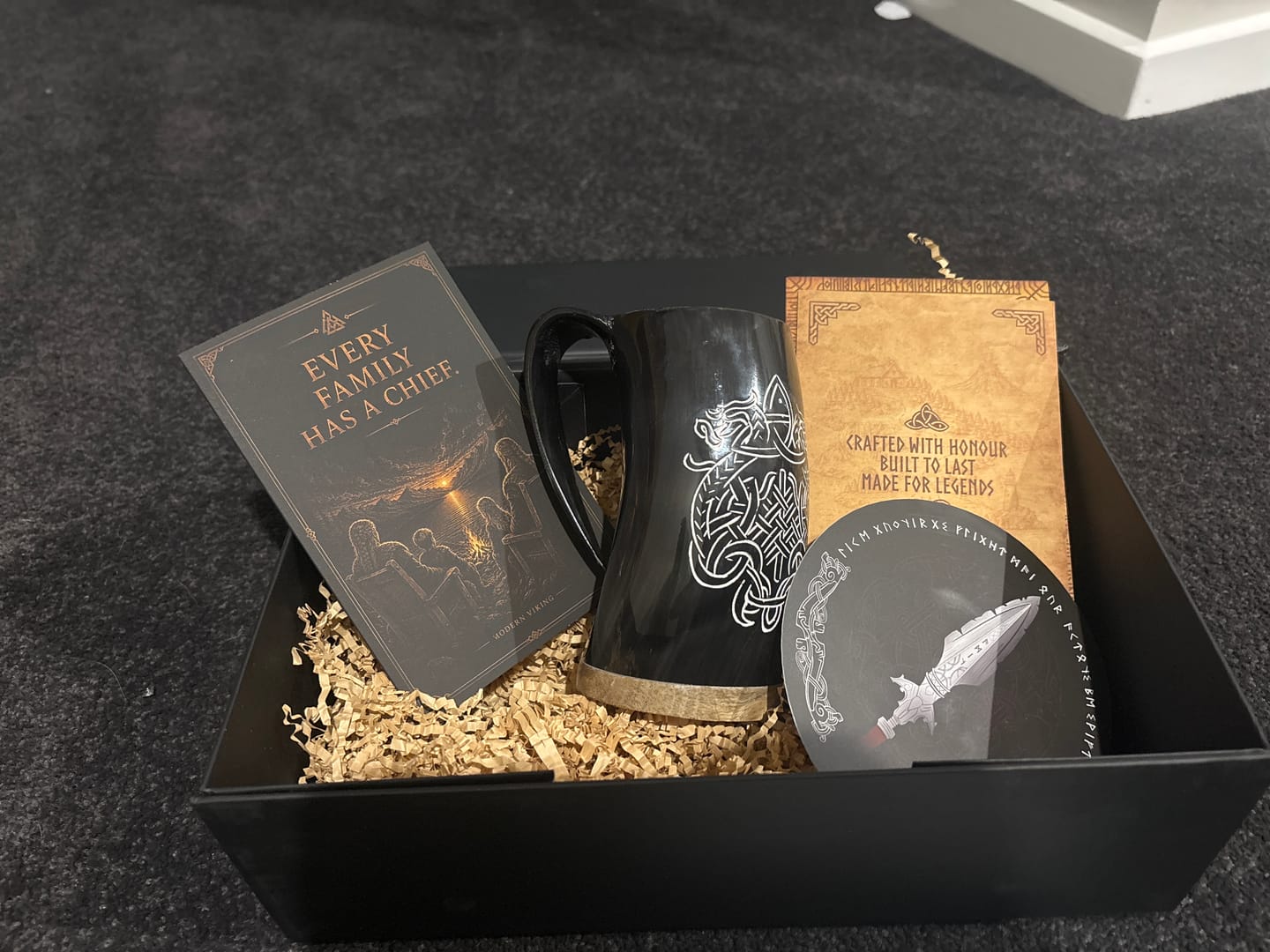 Customer photo review of Fathers day gift box + Viking card