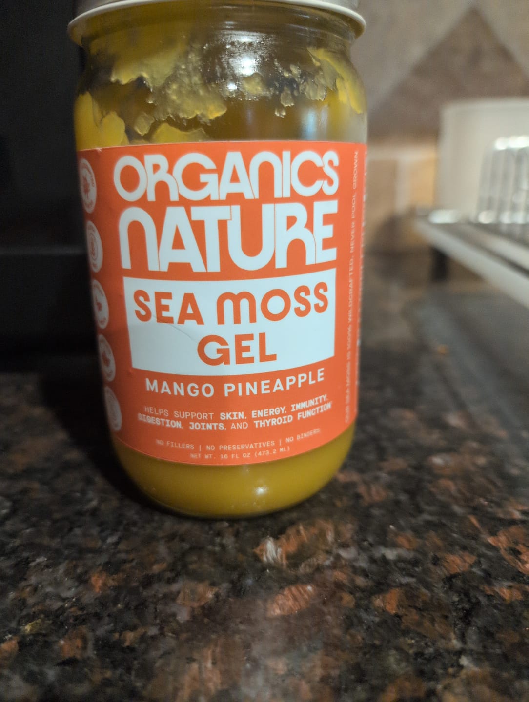 Customer photo review of Sea Moss Gel Jar - Mango Pineapple