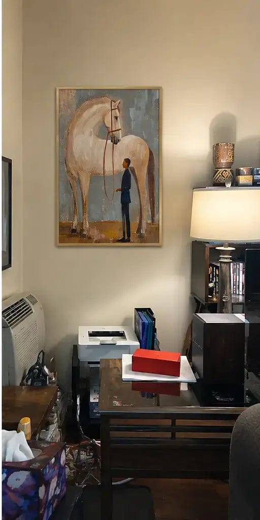 Customer photo review of Stylized Equestrian with Pale Horse