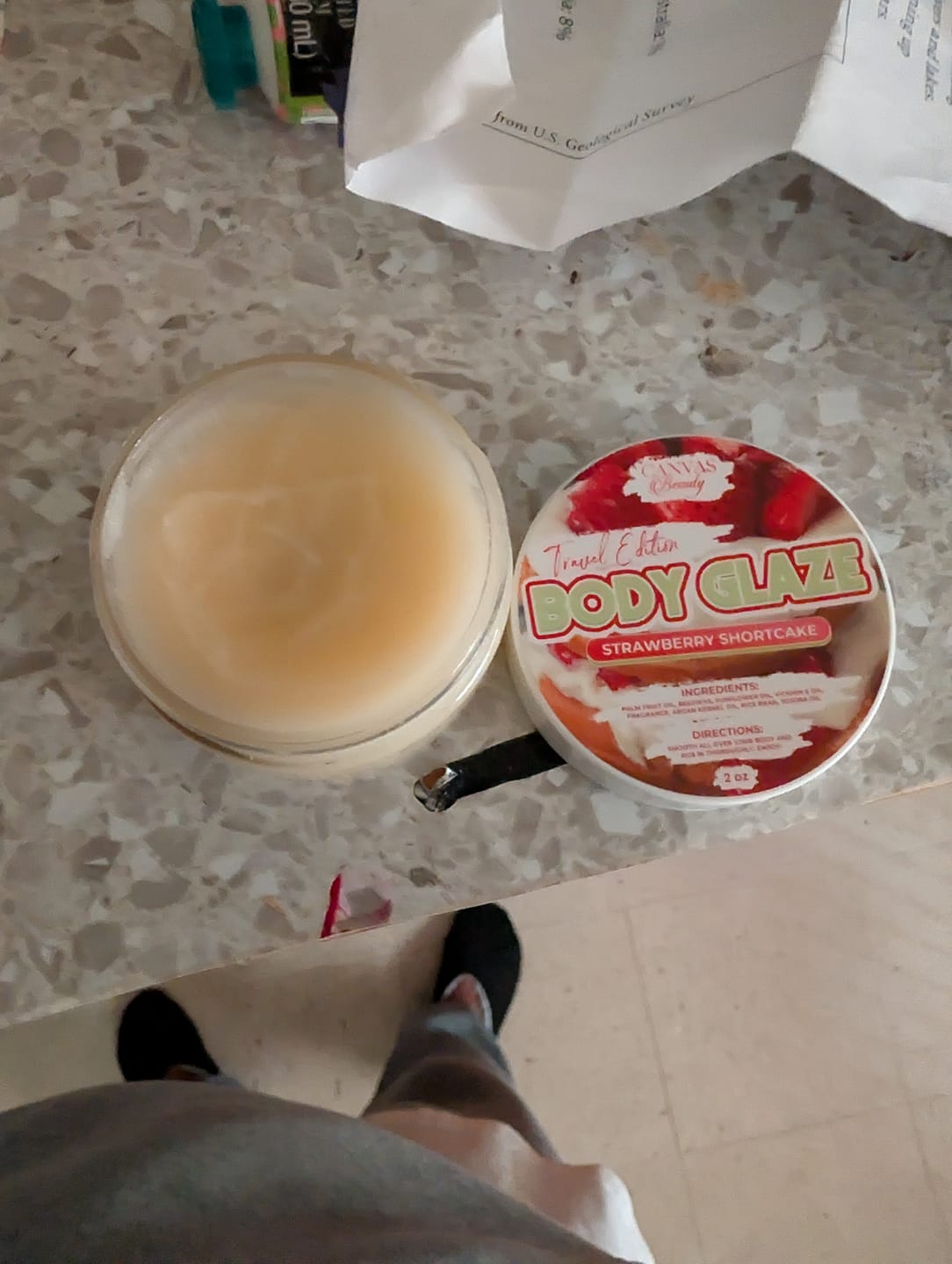 Customer photo review of (NEW) TRAVEL GLAZE: STRAWBERRY SHORTCAKE