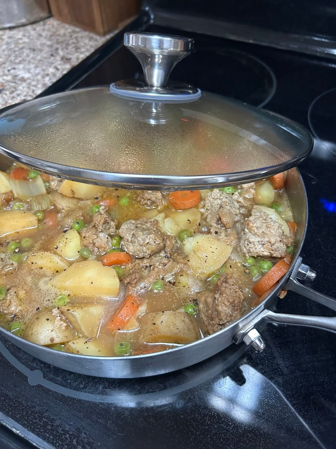 Customer photo review of Hand-Hammered High-Wall Titanium Pan