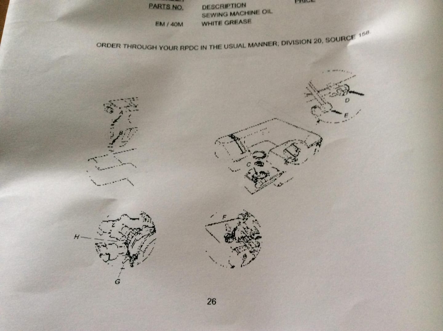 Customer photo review of Service Manual, Kenmore 385.15208400