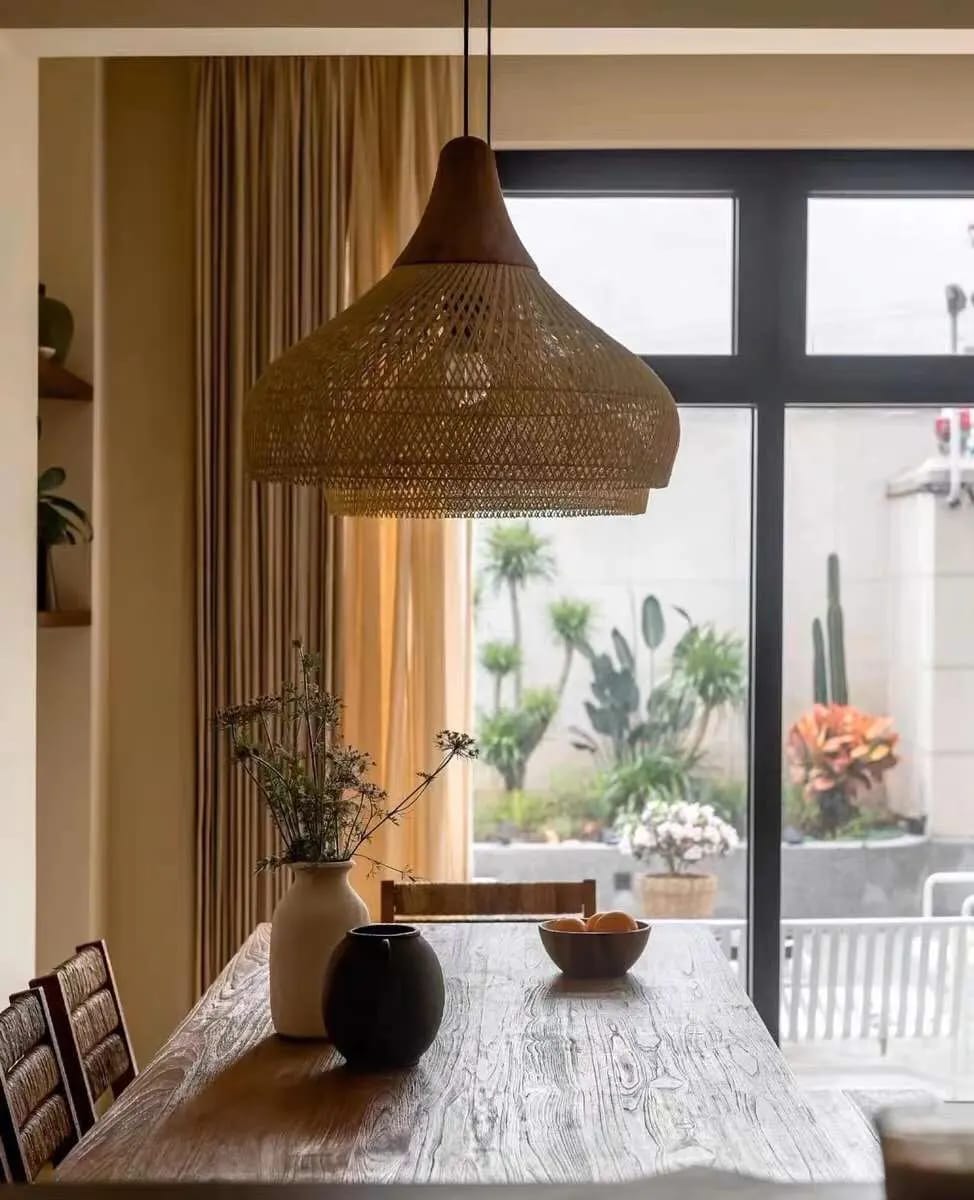 Customer photo review of Southeast Asian Rattan Lamps Handmade Pendant