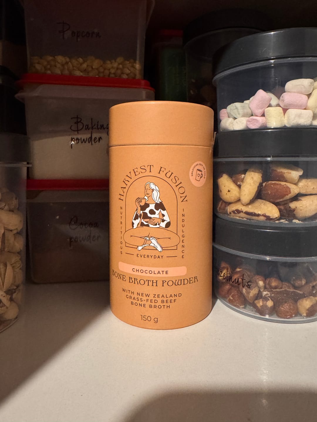 Customer photo review of Chocolate Bone Broth Powder