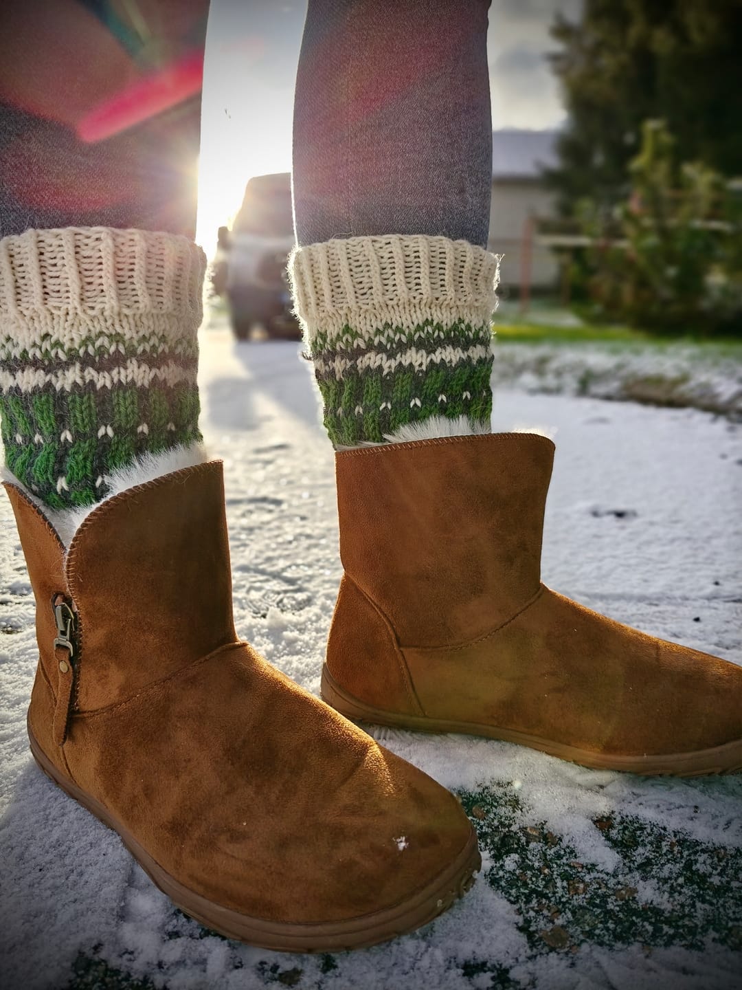 Customer photo review of Vaistoa Huurre | Winter Barefoot Ankle Boots