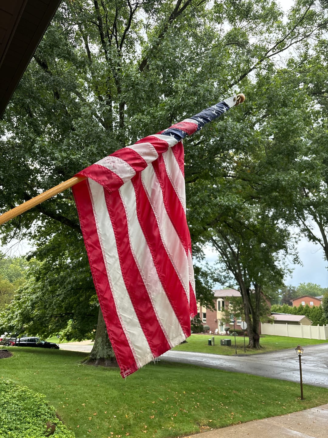 Customer photo review of Non-Tangle Flagpole Spinners