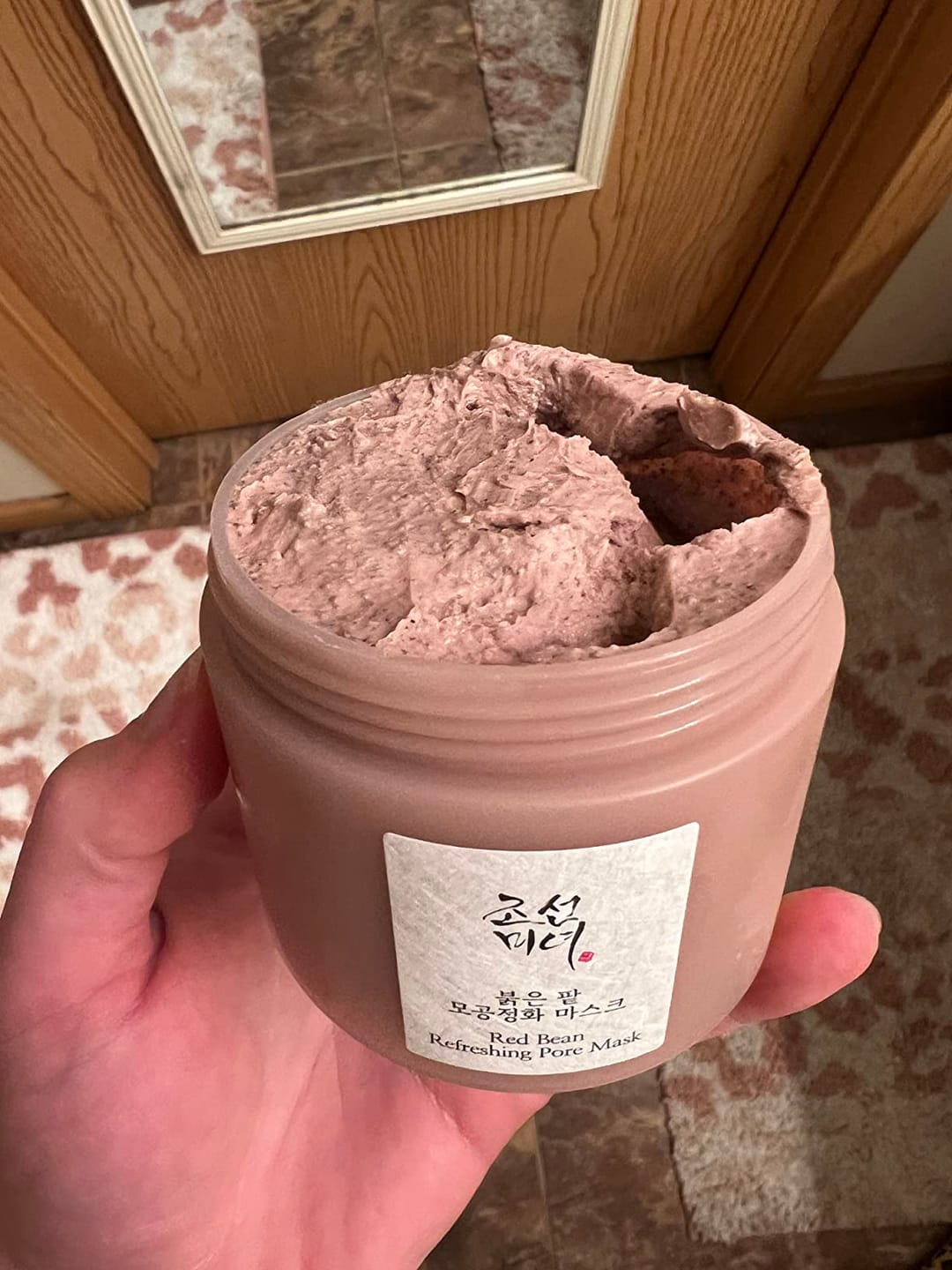 Customer photo review of Beauty of Joseon Red Bean Refreshing Pore Mask 140ml, 4.73fl.oz