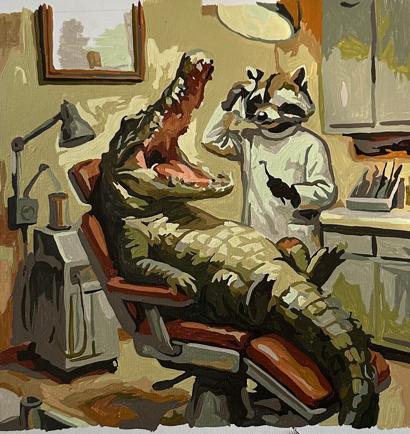 Customer photo review of Crocodile Dentist Panic (Paint by Numbers)