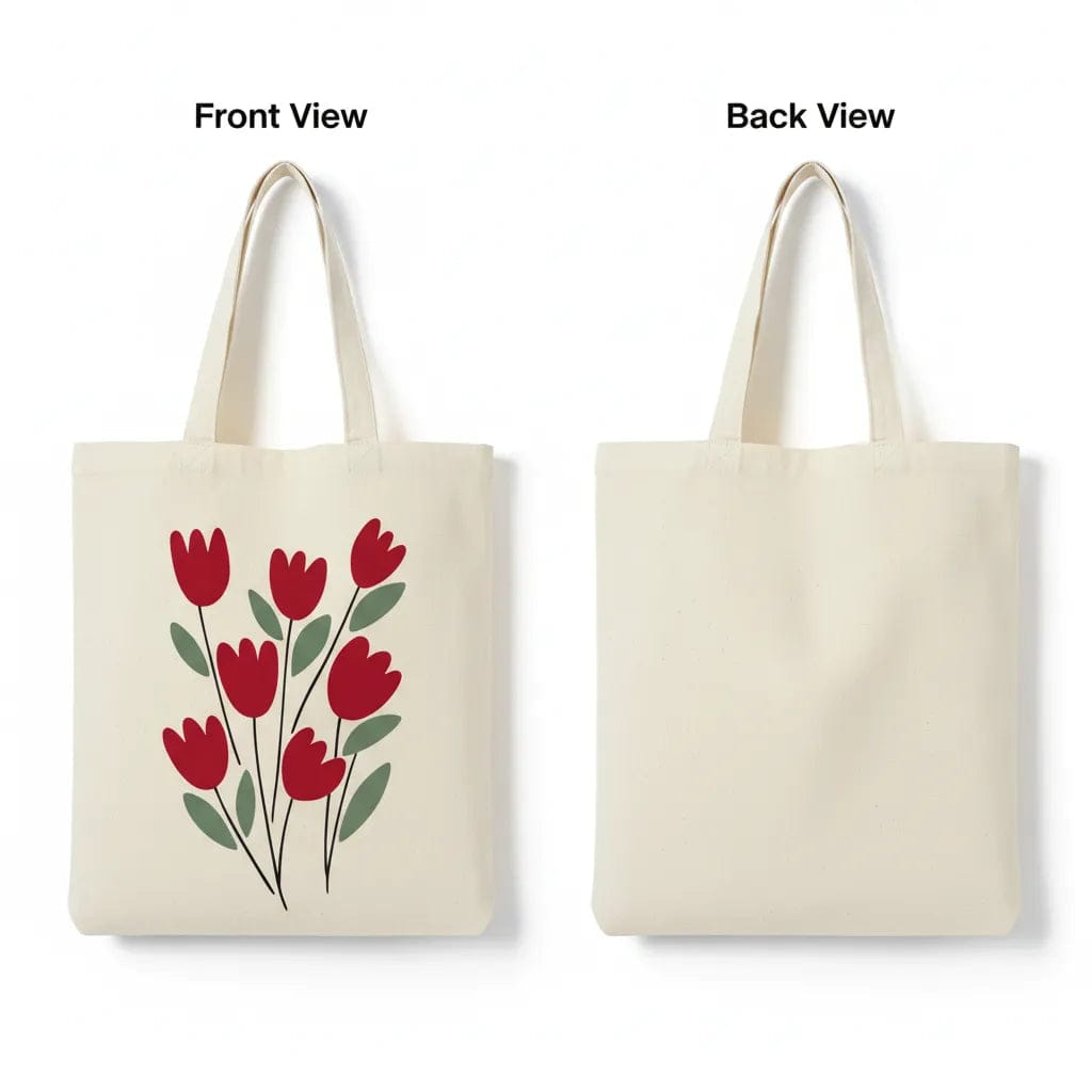 Customer photo review of Wrapzy Red Tulip Tote Bag