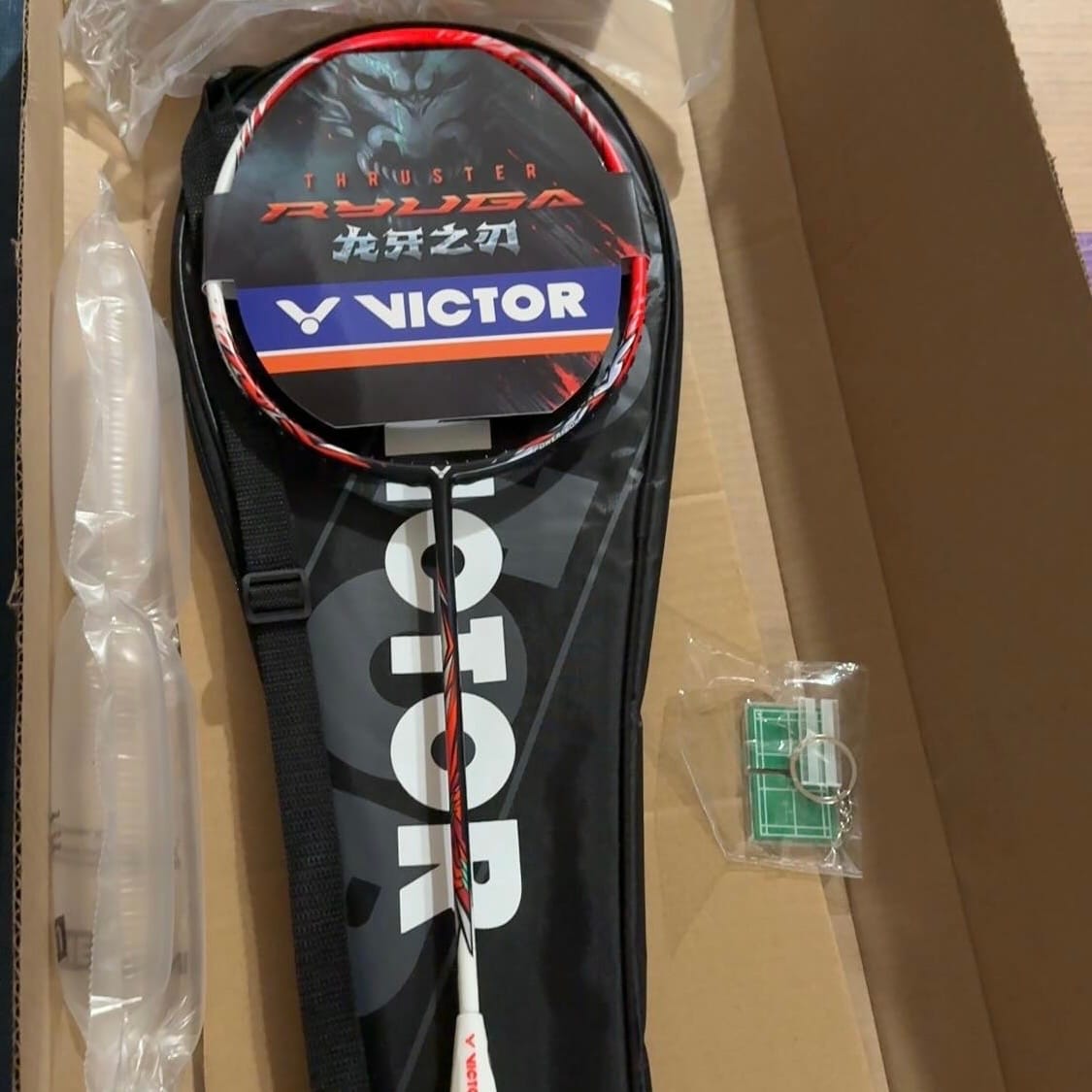 Customer photo review of Victor Thruster RYUGA Unstrung badminton Racket [Flame Red]