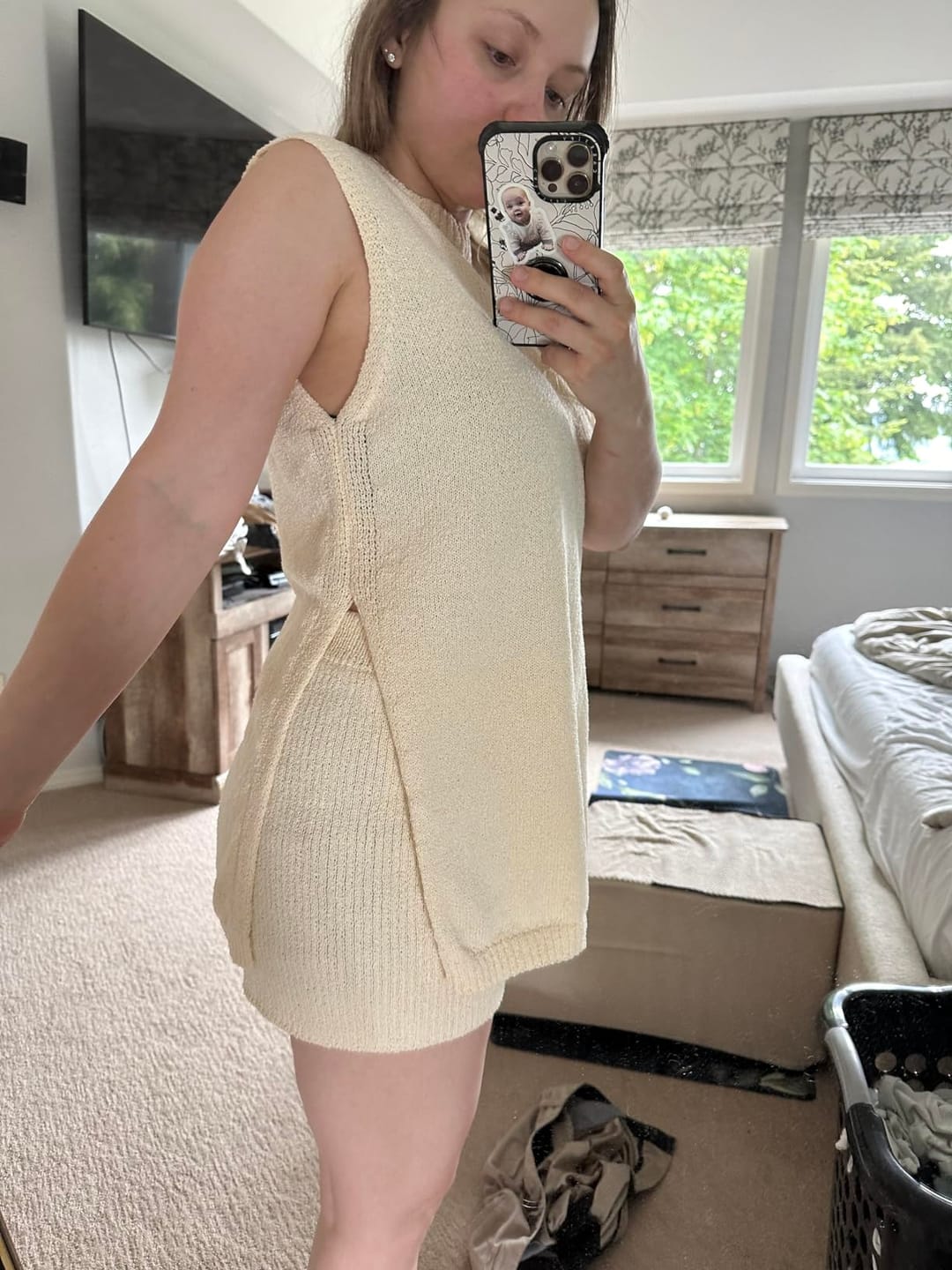 Customer photo review of EaseKnit Sleeveless Lounge Set