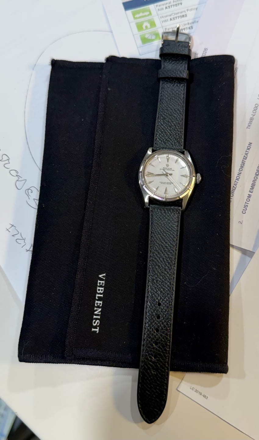 Customer photo review of Black Textured Calfskin