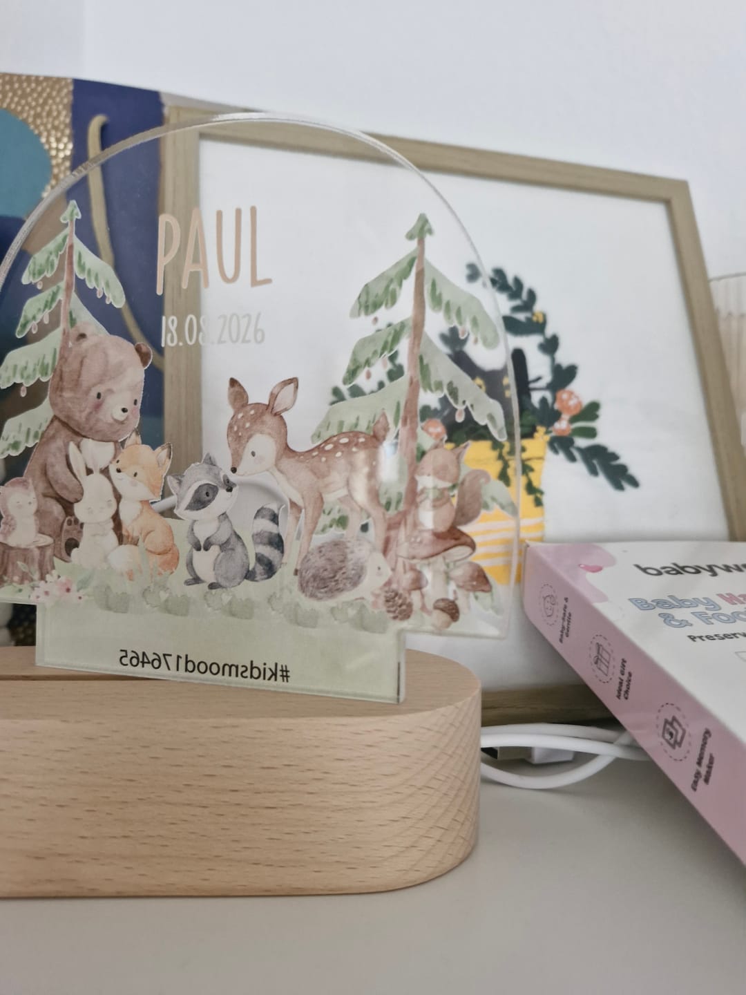Customer photo review of Nachtlicht Kinder personalisiert - Kuschelige Waldabenteuer