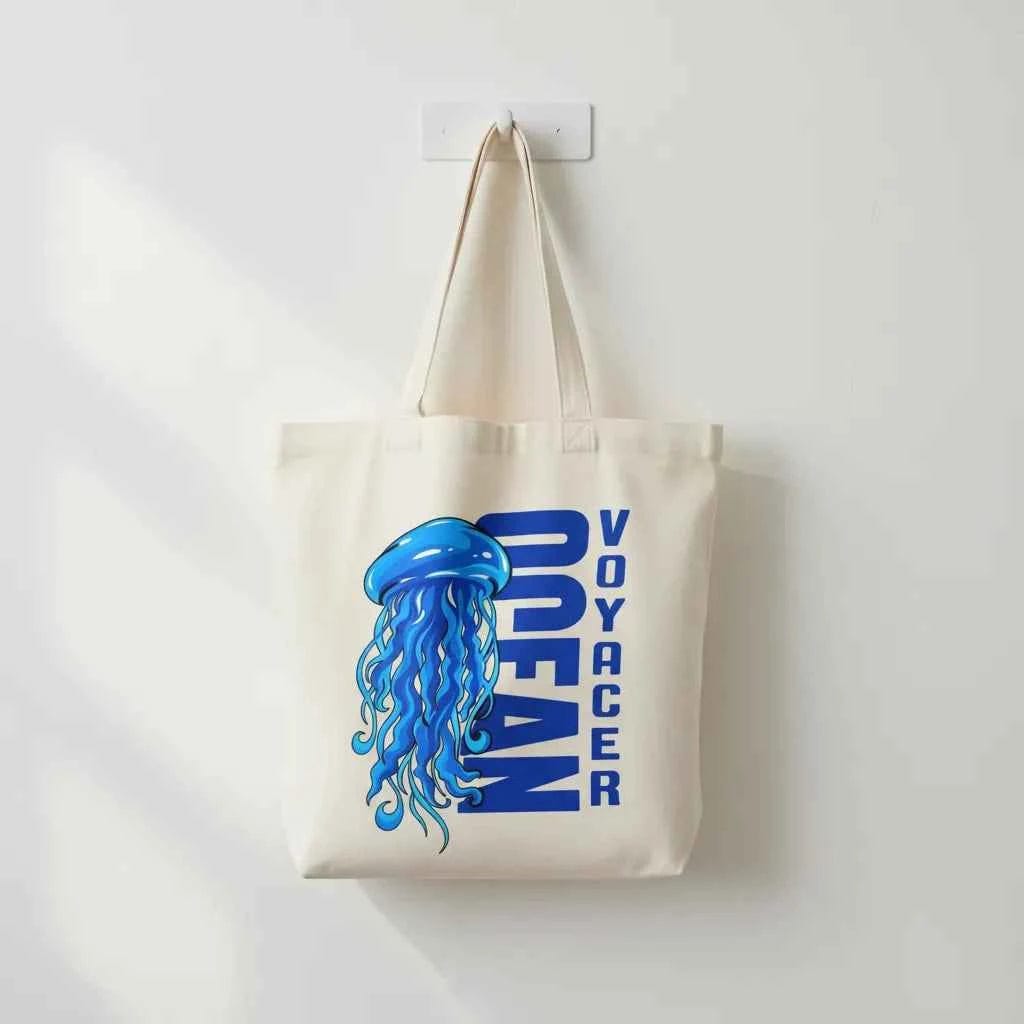 Customer photo review of Wrapzy Ocean Canvas Tote Bag