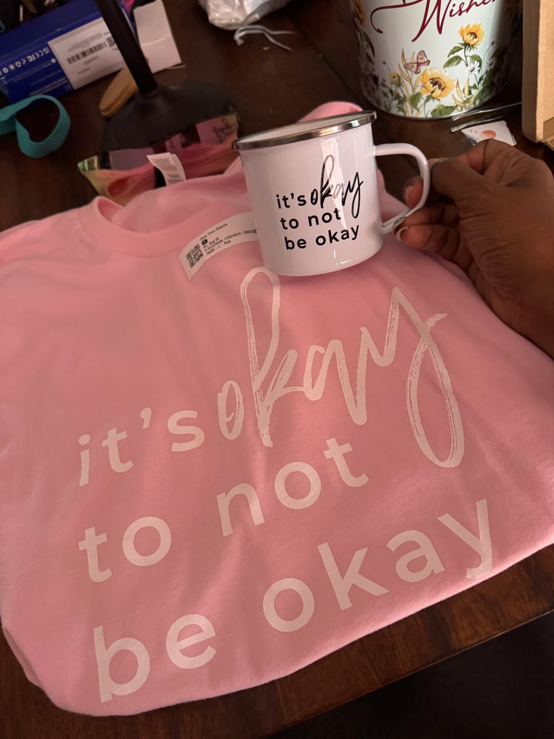 Customer photo review of It's okay to not be okay Campfire Mug