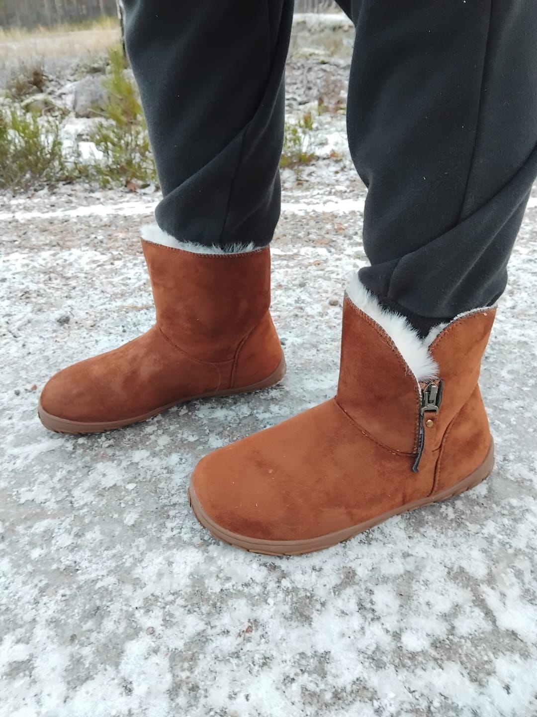 Customer photo review of Vaistoa Huurre | Winter Barefoot Ankle Boots
