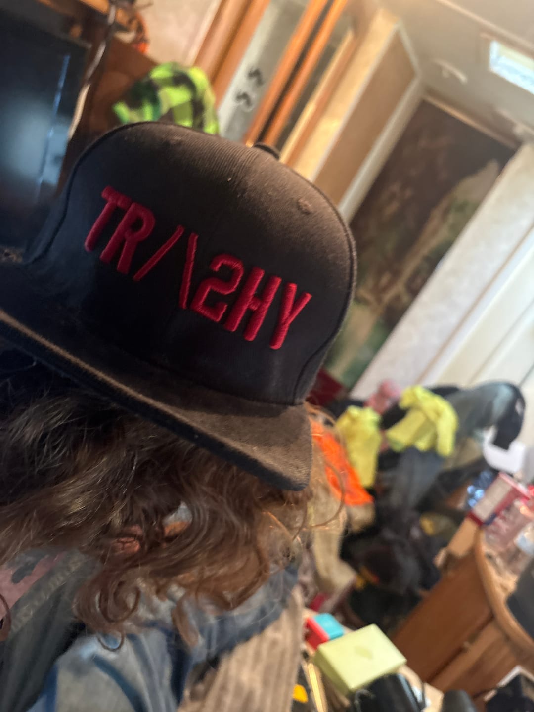 Customer photo review of Custom Black 3D Puff Embroidery Flat Embroidery Casual Sport Baseball Cap