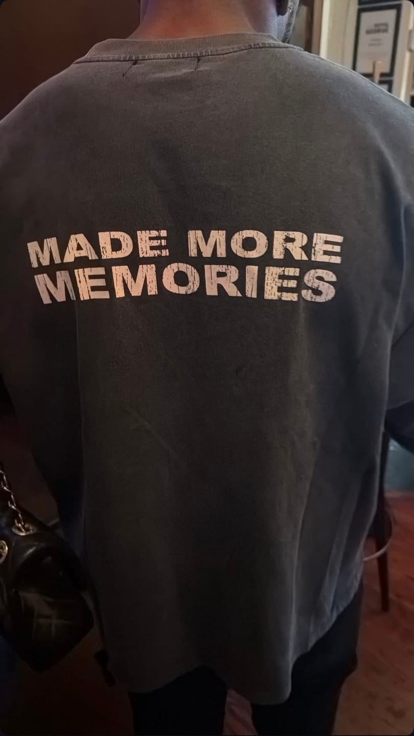 Customer photo review of Made Many Mistakes T-Shirt - Charcoal