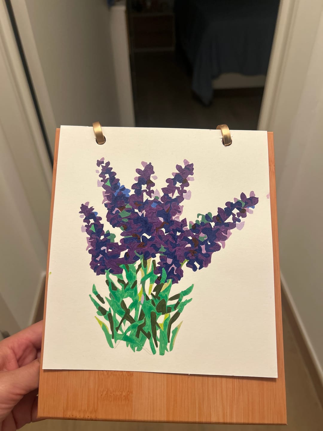 Customer photo review of 2027 Paint by Numbers Desk Calendar | Flowers Edition