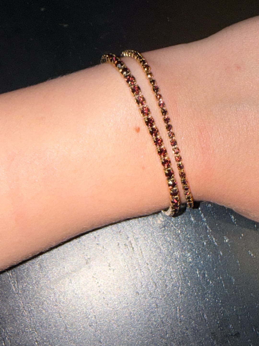 Customer photo review of Ava Gold Burgundy
