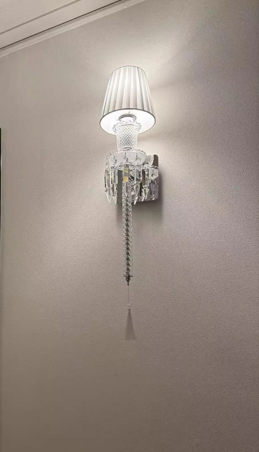 Customer photo review of Crystal Headboard Wall Lamp