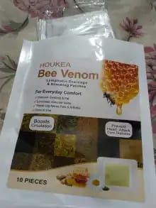 Customer photo review of Bee Venom Lymphatic Drainage Foot Patches 10 patches